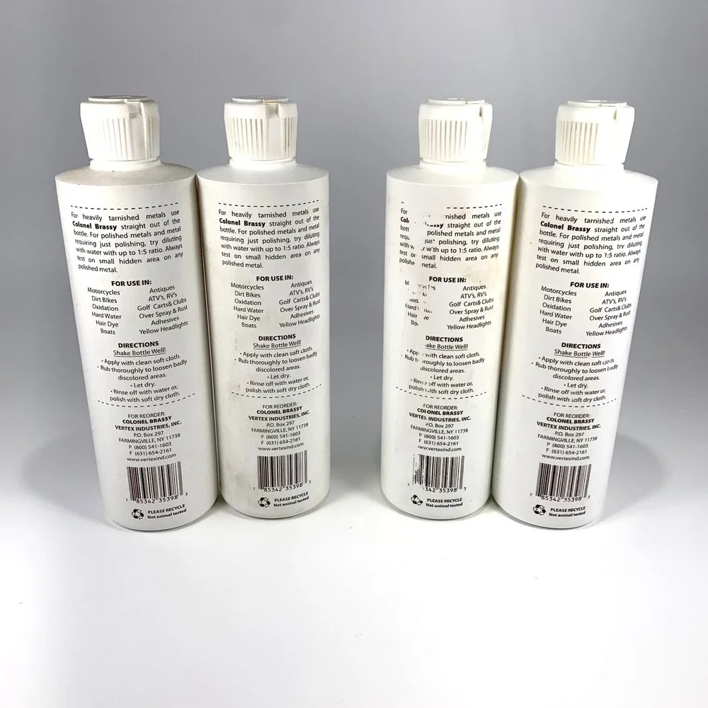Colonel Brassy Cleaner Polish Metal Shine Bike Boat ATV RV Lot of‎ 4 Bottles